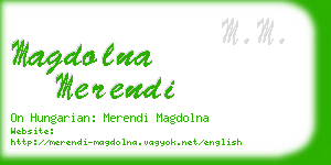 magdolna merendi business card